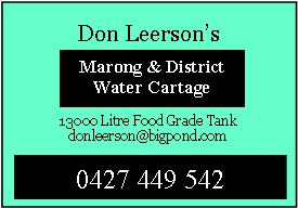 Marong & District Water Cartage