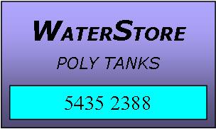 WaterStore Poly Tanks